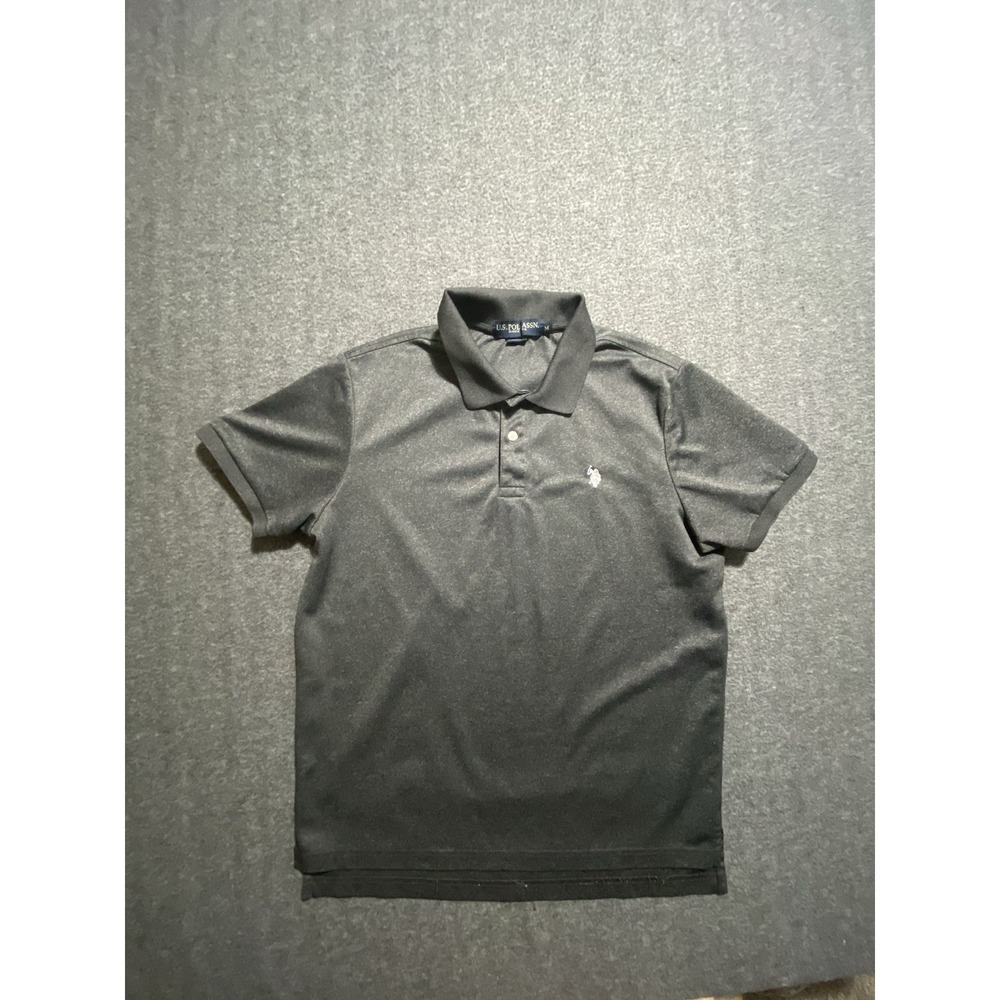 US Polo Assn Mens Polo Shirt Embroidered Logo Black Size M 11 8027 1P